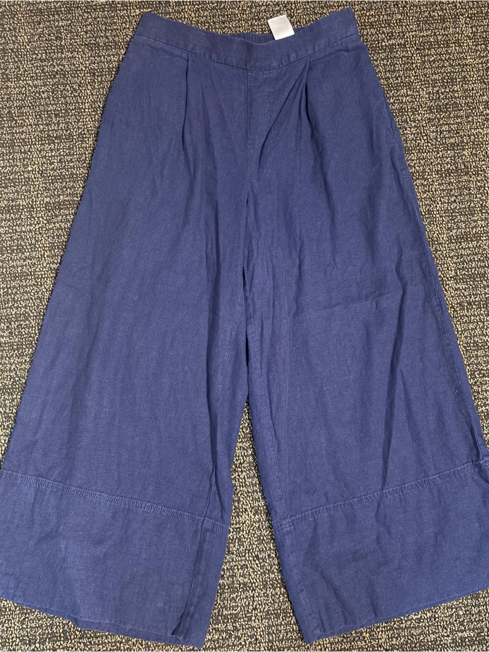 Banana Republic Indigo Wide-Leg Linen Blend Pants